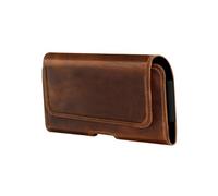 Avizar Étui Ceinture Universel Taille M Cuir Royal Fermeture Aimantée Marron