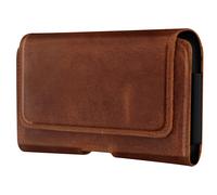 Étui Ceinture Universel Taille XL Cuir Royal Fermeture Aimantée Marron clair