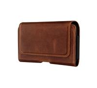 Étui Ceinture Universel Taille XL Cuir Royal Fermeture Aimantée Marron clair