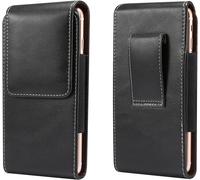 Étui Ceinture Vertical En Cuir À Boucle - Housse Universelle Pour Smartphone (Max 17,0 X 8,3 X 1,5 Cm) Compatible Xiaomi Redmi Note 11 Pro/10c, Samsung Galaxy A13/A03s, Nokia 2.4, Galaxy A72