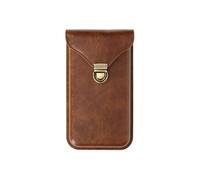 Étui Ceinture Vertical pour Smartphone 6.7 pouces Porte carte Clip Marron foncé
