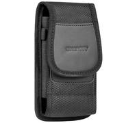 Étui Ceinture Vertical Smartphone Nylon par Clip et Mousqueton Taille L Noir
