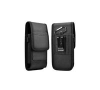 Etui Ceinture Vertical pour Smartphone Universel Port Stylet et Mousqueton Noir
