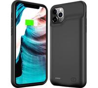 Étui chargeur de batterie, capacité 10000mAh, chargement sans fil, matériau TPU, noir pour 11pro