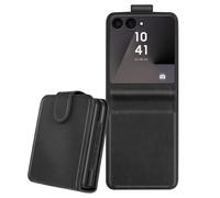 Etui Chesterfield Porte-Carte pour Z Flip 7 avec Rabat Magnétique Noir
