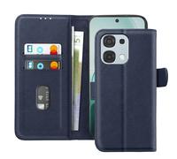 Avizar Étui Chesterfield pour Oppo A6 Pro avec Porte-Cartes et Support Bleu nuit