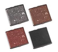 Etui Cigarette 4 Pièces, Boite a Cigarette pour 20 Cigarettes, Boite Cigarette en Cuir Métal, Etui Cigarette pour Femme Homme