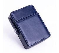 Étui Cigarette, Lawaia Etui en Cuir Boîte à Cigarettes à Briquet Cigarettes Titulaire Wallet Design pour Hommes et Femmes Unisexe Housse avec Emplacement pour Briquet (Bleu)