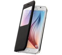 Etui Clapet Fenêtre pour Samsung Galaxy S6 - Housse Noir