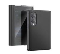 Étui Clapet Miroir pour Galaxy Z Fold8 Effet Cuir avec Support Mains-Libres Noir