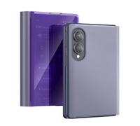 Étui Clapet Miroir pour Galaxy Z Fold8 Effet Cuir, Support Mains-Libres