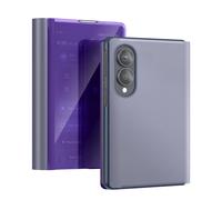 Etui Clapet Miroir Samsung Galaxy Z Fold8 - Effet Cuir, Support Mains-Libres, Violet