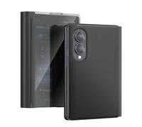 Étui Clapet Miroir pour Galaxy Z Fold8 Effet Cuir avec Support Mains-Libres Noir