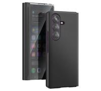Étui Clapet Miroir pour Galaxy Z Fold8 Ultra Effet Cuir avec Support Mains-Libres Noir
