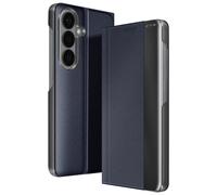 Étui Clapet pour Galaxy S26 Conception Bi-matière Ultra Fin avec Support Vidéo Bleu nuit