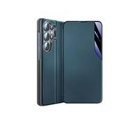 Étui Clapet pour Galaxy S26 Ultra Conception Bi-Matière avec Fonction Support Bleu canard