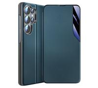 Étui Clapet pour Galaxy S26 Ultra Conception Bi-Matière avec Fonction Support Bleu canard