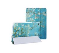 Etui Clapet pour Galaxy Tab A11 Plus Design Floral avec Support et Auto-Veille Tech-Protect Bleu