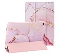 Étui Clapet pour Galaxy Tab A11 Plus Design Marbre avec Support et Auto-Veille Tech Protect Rose champagne