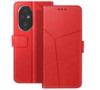Etui Clapet pour Honor 200 Portefeuille Support Vidéo Rouge
