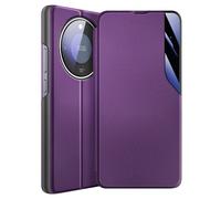 Étui Clapet pour Honor Magic 8 Lite Conception Bi-Matière avec Fonction Support Violet