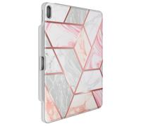 Avizar Étui clapet iPad Air 13 M4 (2026) Antichoc avec support vidéo Marbré Blanc/Rose