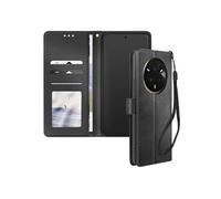 Etui Clapet pour Realme 14 Pro Plus Dragonne Support Portefeuille Noir