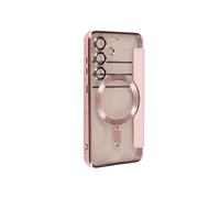 Etui Clapet pour Samsung S24 Compatible MagSafe Protection RFID Rose clair