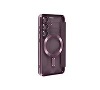 Etui Clapet pour Samsung S24 Compatible MagSafe Protection RFID Violet foncé