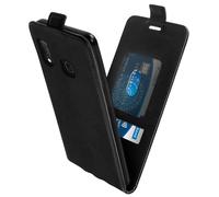 Étui Clapet Vertical pour Galaxy A20e avec Porte-carte et Support Vidéo Noir