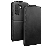Étui Clapet Vertical pour Poco X8 Pro avec Porte-carte et Support Vidéo Noir