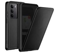 Étui Clapet Verticale pour Realme C75 avec Porte-carte Fermeture Magnétique Noir