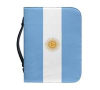 Étui Classique Pour Bible Imprimé Drapeau Argentin Grand Format En Cuir Pu Idéal Pour L'Église Ou Comme Étui De Protection Pour Bible Avec Poignée Cadeau Parfait Pour Hommes Femmes Pères Mères Amis