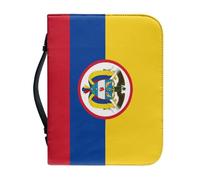 Étui Classique Pour Bible Imprimé Drapeau Colombien Grand Format En Cuir Pu Idéal Pour L'Église Ou Comme Étui De Protection Pour Bible Avec Poignée Cadeau Parfait Pour Hommes Femmes Pères Mères Amis