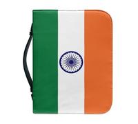 Étui Classique Pour Bible Imprimé Drapeau Indien Grand Format En Cuir Pu Idéal Pour L'Église Ou Comme Étui De Protection Pour Bible Avec Poignée Cadeau Parfait Pour Hommes Femmes Pères Mères Et Amis