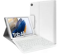 Étui Clavier Azerty - KARYLAX - Galaxy Tab A8 10,5 - Blanc - Compatible Samsung - Protection intégrée