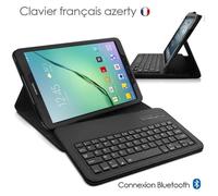 Étui clavier Bluetooth AZERTY pour Samsung Galaxy Tab S2 9.7"" SM-T810 - Noir