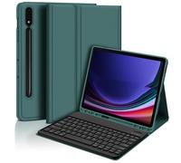 Étui clavier Bluetooth compatible avec Samsung Galaxy Tab S7 FE 5G 12,4 pouces - Vert foncé