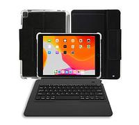 Etui clavier Compatible iPad Classic 10.2" 2019, Etui Folio Smart Keyboard pour iPad Classic 2019 7ème génération, Protection antichoc pour iPad 10.2"- Etui clavier avec porte-stylet, Noir (QWERTY)