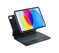Etui Clavier Magnétique MICREAR pour iPad 11" (2025) & 10.9" (10e Gén) - AZERTY - Pavé Tactile Multi-Touch - Noir