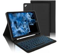 Étui Clavier Pour Ipad 9.7"", Azerty Français Bluetooth Sans Fil Clavier Rétro-Éclairé À 7 Couleurs, Pour Ipad 6Ème-5Ème Géner[H317]