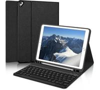 Étui Clavier pour iPad 9.7 "" - AZERTY Français Clavier pour iPad 6ème, 5ème génération, iPad Pro 9.7 Pouces, iPad Air 2, Noir