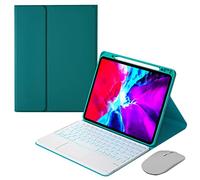Étui clavier pour iPad Air 5e 4e génération 11'', Pro 11 4e 3e 2e 1ère génération [Rétroéclairage 7 couleurs] [Porte-crayon intégré] Clavier Bluetooth sans fil magnétique amovible avec pavé tactile,