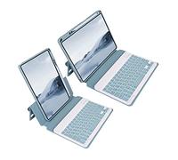 Étui Clavier Pour iPad Mini 6 (6e Génération) 2021 8,3" Avec Support Horizontal Vertical Magnétique Slim Folio Smart Case, Clavier Français Sans Fil Bluetooth Détachable Avec Porte-Stylo,Fog blue