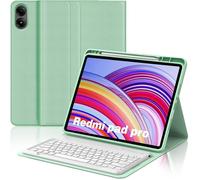 Etui Clavier pour Redmi Pad Pro 12.1""2024,AZERTY Français Bluetooth Magnétique Détachable avec Fente pour Stylo pour Tablette Redmi