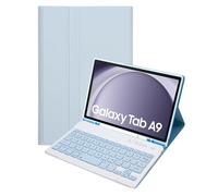 Étui clavier pour Samsung Galaxy Tab A9 8,7" 2023, clavier amovible avec porte-crayon, housse de protection pour tablette Tab A9 8,7" SM-X110/X115/X117, bleu