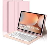 Étui Clavier Pour Samsung Galaxy Tab S10 Ultra/S9 Ultra 14,6"", Coque Clavier Bluetooth Disposition Italienne Magnétique Pour Samsung S9/S10 Ultra Tab 14,6 Pouces, Rose
