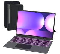 Étui Clavier pour Samsung Galaxy Tab S10 Ultra/S9 Ultra/S8 Ultra 14.6 pouce | Rétroéclairée 7 Couleurs, Pavé tactile, DéTachable, Magnétique, Porte-stylet, Housse de protection en TPU, Voyage, étudiant