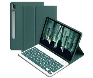 Étui clavier pour Samsung Galaxy Tab S6 Lite 10,4" 2024/2022/2020, avec clavier Bluetooth magnétique amovible et porte-stylo S, bleu sarcelle
