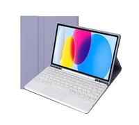 Étui Clavier pour Samsung Galaxy Tab S7+ Plus 2020/ S7 Fe 2021, Coque Arrière Souple en TPU avec Pavé Tactile Intégré, Clavier Bluetooth sans Fil Amovible avec Support pour Stylet.